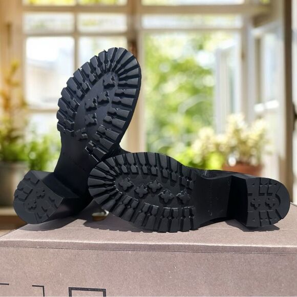 La CANADIENNE Power Lace-Up Waterproof Combat Boot Black Suede Size 5 - Picture 5 of 13